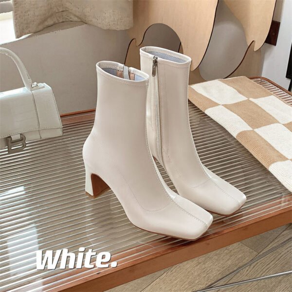 CHIKO Remedios Square Toe Chunky Heels Ankle Boots - Image 2