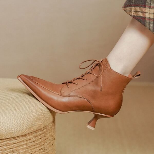 CHIKO Salvia Pointy Toe Kitten Heels Ankle Boots - Image 2