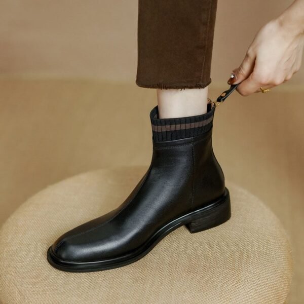 CHIKO Rosalyn Round Toe Block Heels Ankle Boots - Image 2