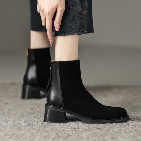 CHIKO Salbatora Square Toe Block Heels Ankle Boots - Image 2