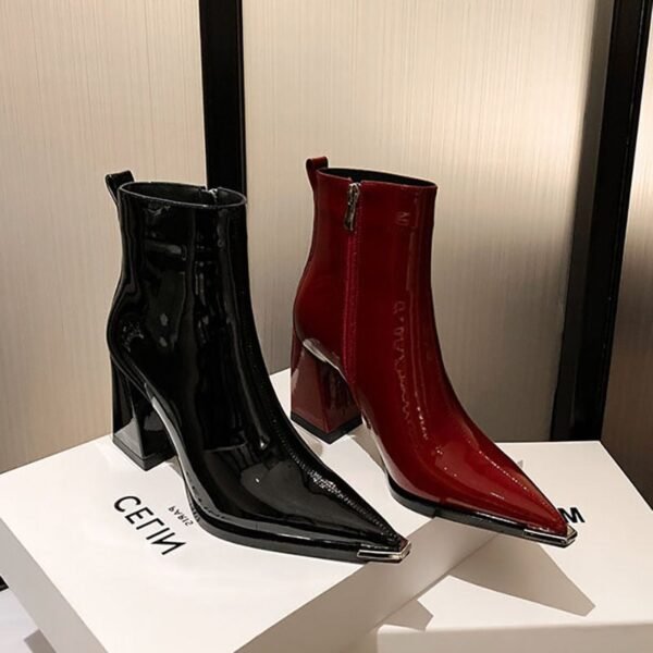 CHIKO Savanah Square Toe Block Heels Ankle Boots