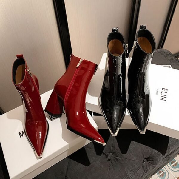 CHIKO Savanah Square Toe Block Heels Ankle Boots - Image 2