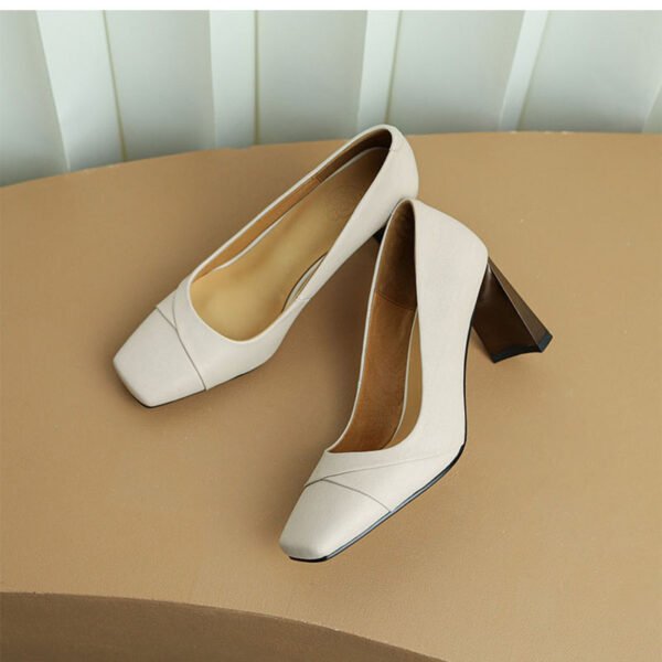 CHIKO Vittoria Square Toe Chunky Heels Pumps Shoes - Image 2