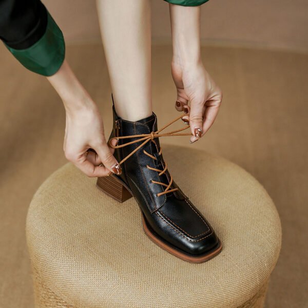 CHIKO Badru Square Toe Block Heels Ankle Boots - Image 2