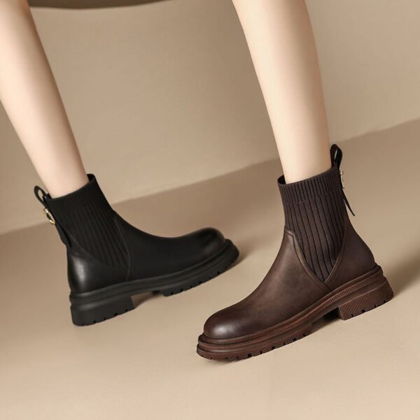 CHIKO Abasi Round Toe Block Heels Ankle Boots - Image 2