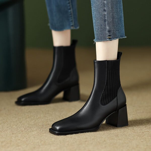 CHIKO Zelia Square Toe Block Heels Ankle Boots - Image 2