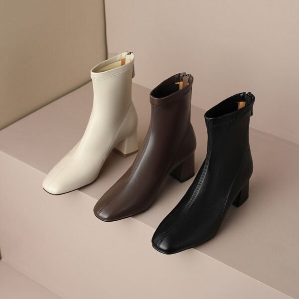 CHIKO Zanna Square Toe Block Heels Ankle Boots - Image 2