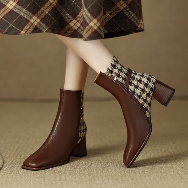 CHIKO Aleela Square Toe Block Heels Ankle Boots - Image 2