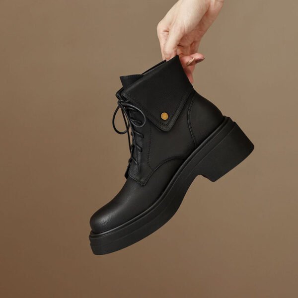 CHIKO Ynes Round Toe Block Heels Ankle Boots - Image 2