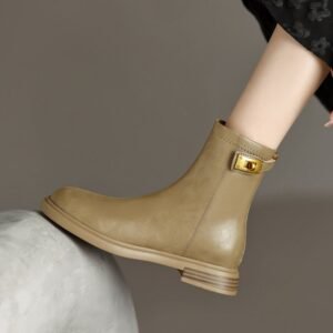 CHIKO Ashonti Round Toe Block Heels Ankle Boots