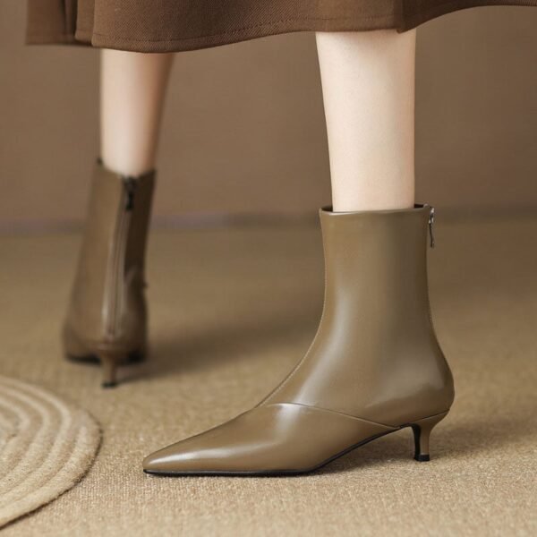 CHIKO Batini Pointy Toe Kitten Heels Ankle Boots