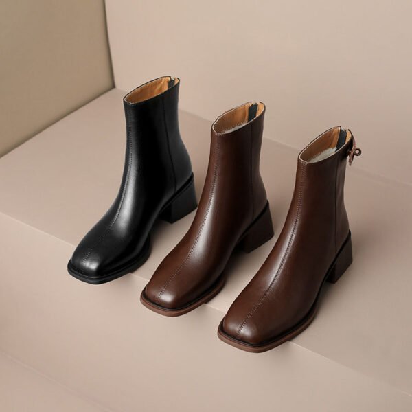 CHIKO Aziza Square Toe Block Heels Ankle Boots - Image 2