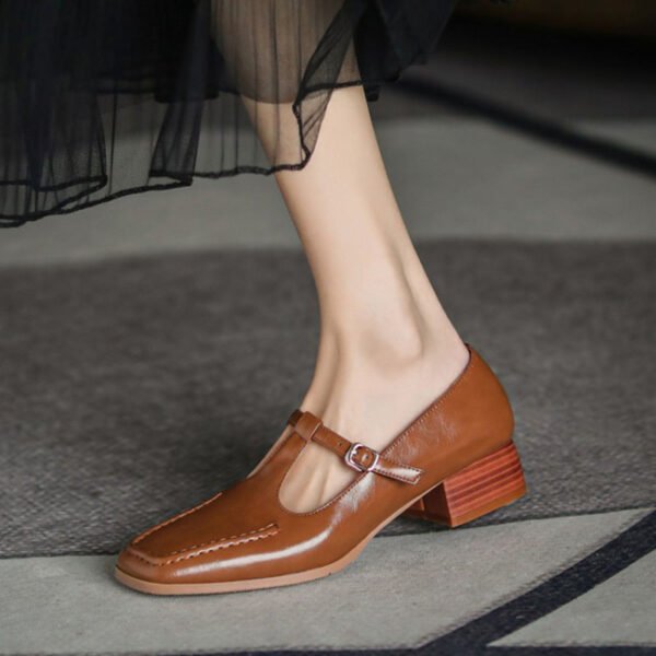 CHIKO Shafira Square Toe Block Heels Pumps Shoes - Image 2