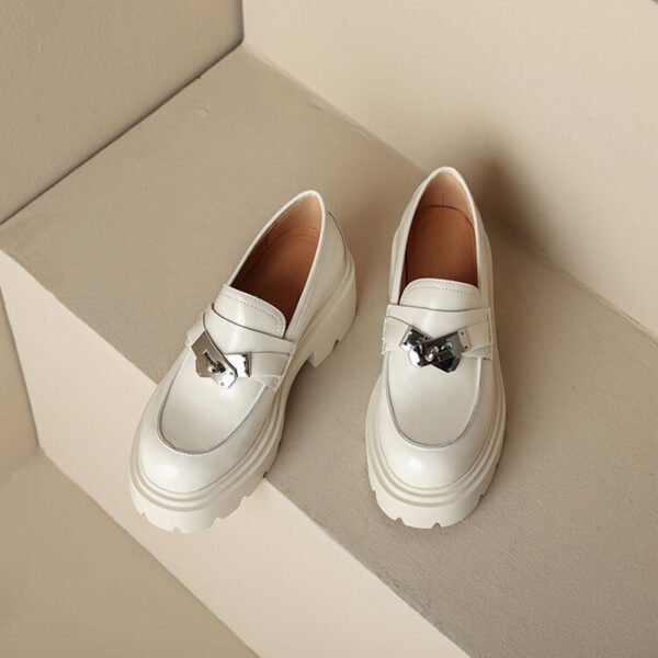 CHIKO Sanura Round Toe Block Heels Loafers Shoes - Image 2