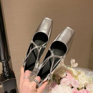 CHIKO Rehema Square Toe Block Heels Mary Jane Shoes