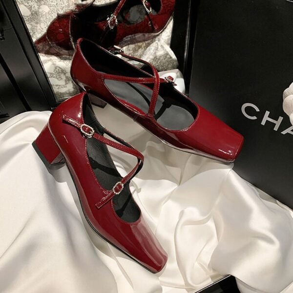 CHIKO Rehema Square Toe Block Heels Mary Jane Shoes - Image 2