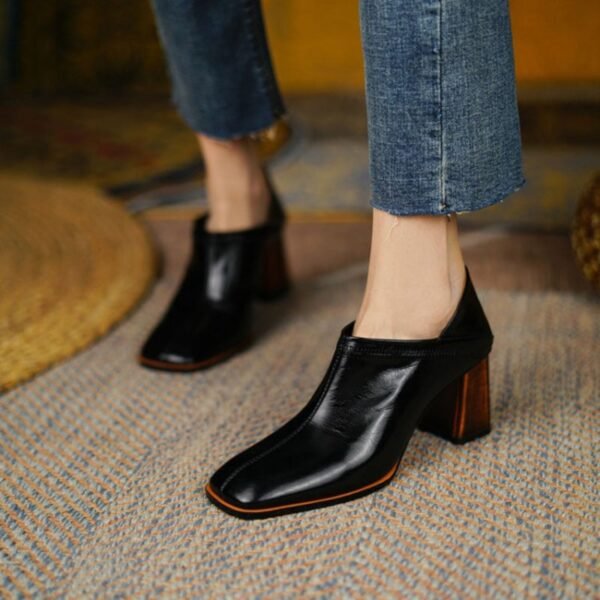 CHIKO Shanny Square Toe Block Heels Ankle Boots - Image 2