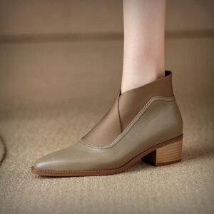 CHIKO Emelinda Pointy Toe Block Heels Ankle Boots