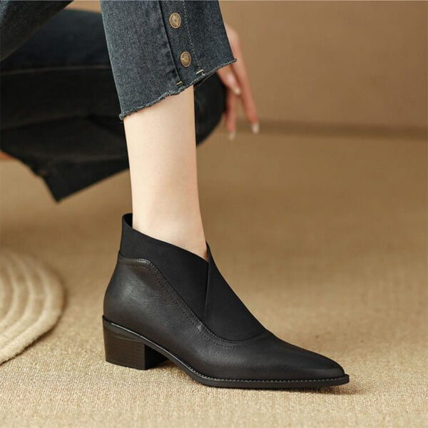 CHIKO Emelinda Pointy Toe Block Heels Ankle Boots - Image 2