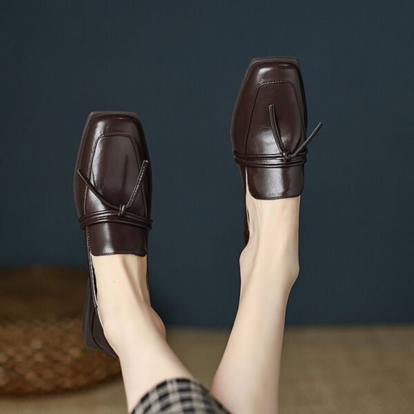 CHIKO Neema Square Toe Block Heels Loafers Shoes - Image 2
