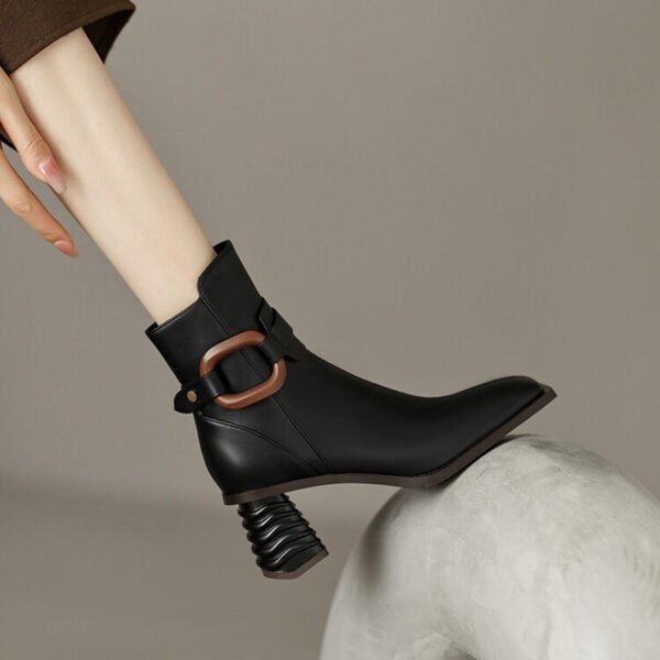 CHIKO Sudi Square Toe Block Heels Ankle Boots - Image 2