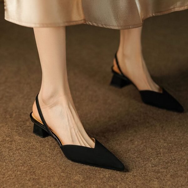 CHIKO Kwau Pointy Toe Block Heels Slingback Shoes - Image 2