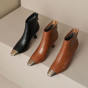 CHIKO Dinka Square Toe Stiletto Ankle Boots