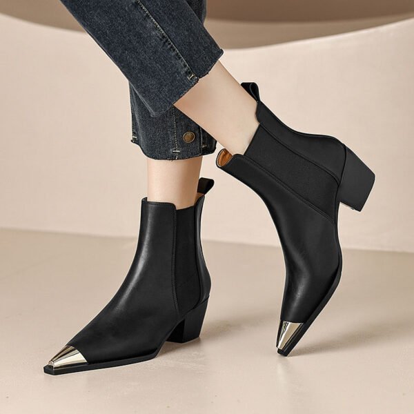 CHIKO Faraji Square Toe Block Heels Ankle Boots - Image 2