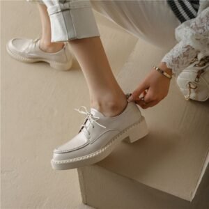 CHIKO Kameke Round Toe Block Heels Oxfords Shoes