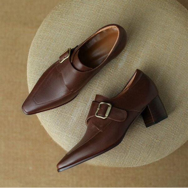 CHIKO Jahi Square Toe Block Heels Oxfords Shoes - Image 2