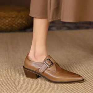 CHIKO Tabia Pointy Toe Block Heels Oxfords Shoes