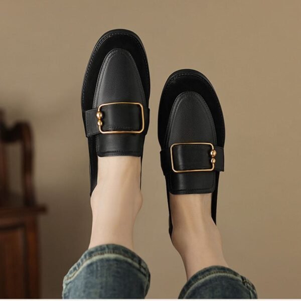 CHIKO Zahra Round Toe Block Heels Loafers Shoes - Image 2