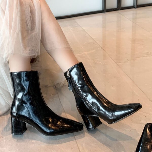 CHIKO Rehema Square Toe Block Heels Ankle Boots - Image 2
