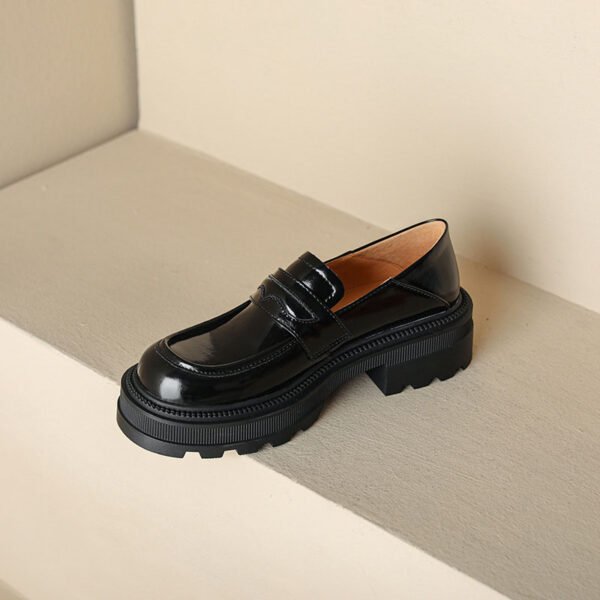 CHIKO Saskia Round Toe Block Heels Loafers Shoes - Image 2