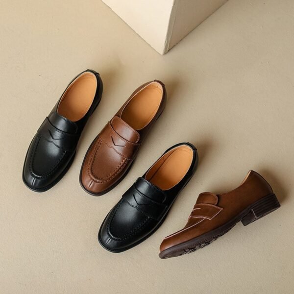 CHIKO Mai Round Toe Block Heels Loafers Shoes - Image 2