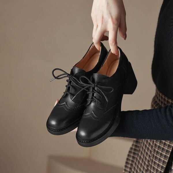 CHIKO Sarila Round Toe Block Heels Oxfords Shoes - Image 2