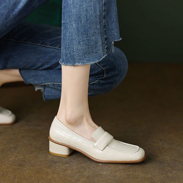 CHIKO Sema Square Toe Block Heels Loafers Shoes - Image 2