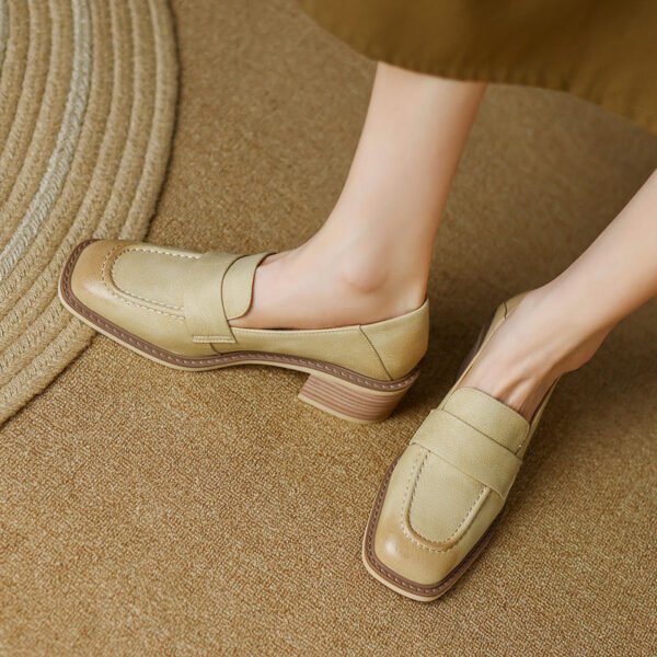 CHIKO Ngoc Square Toe Block Heels Loafers Shoes - Image 2