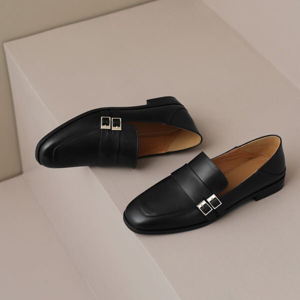 CHIKO Kym Square Toe Block Heels Loafers Shoes - Image 2
