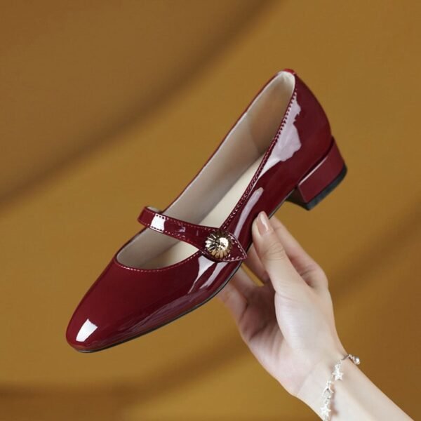 CHIKO Anh Round Toe Block Heels Mary Jane Shoes