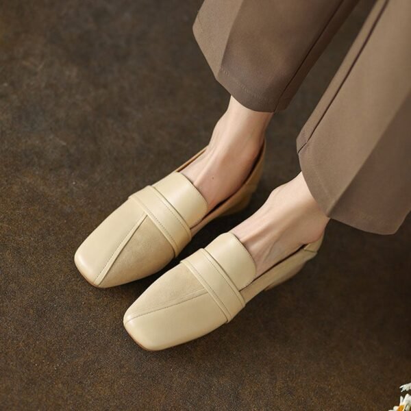 CHIKO Thi Square Toe Block Heels Loafers Shoes