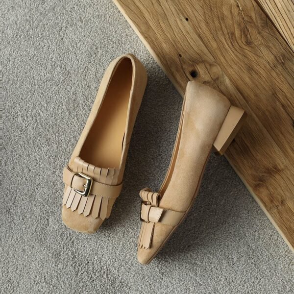 CHIKO Ping Square Toe Block Heels Loafers Shoes - Image 2
