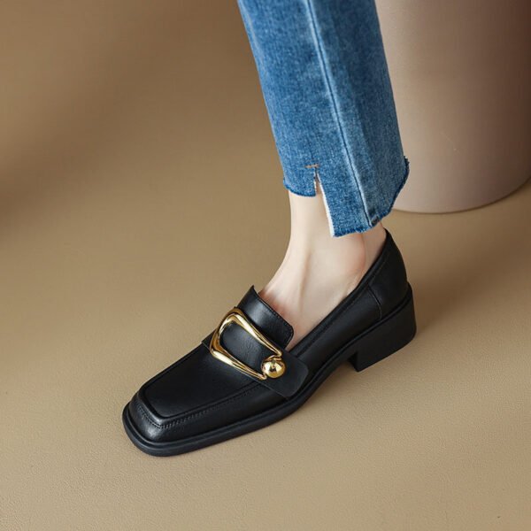 CHIKO Chausiku Square Toe Block Heels Loafers Shoes - Image 2