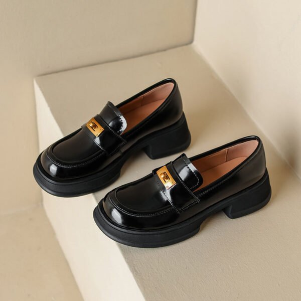 CHIKO Doto Round Toe Block Heels Loafers Shoes - Image 2