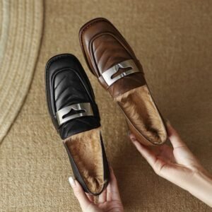 CHIKO Bronwen Square Toe Block Heels Loafers Shoes