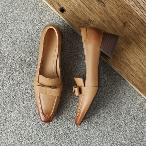 CHIKO Keasha Square Toe Block Heels Loafers Shoes - Image 2