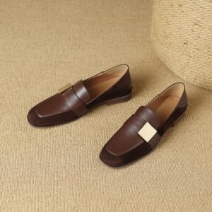 CHIKO Kesi Square Toe Block Heels Loafer Flats