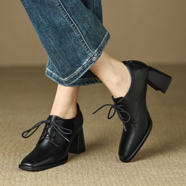 CHIKO Kyah Square Toe Block Heels Oxfords Shoes - Image 2