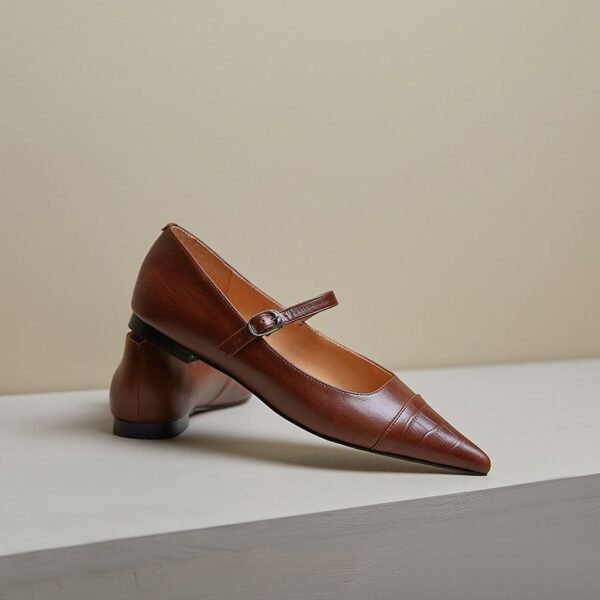 CHIKO Kulwa Pointy Toe Block Heels Mary Jane Flats