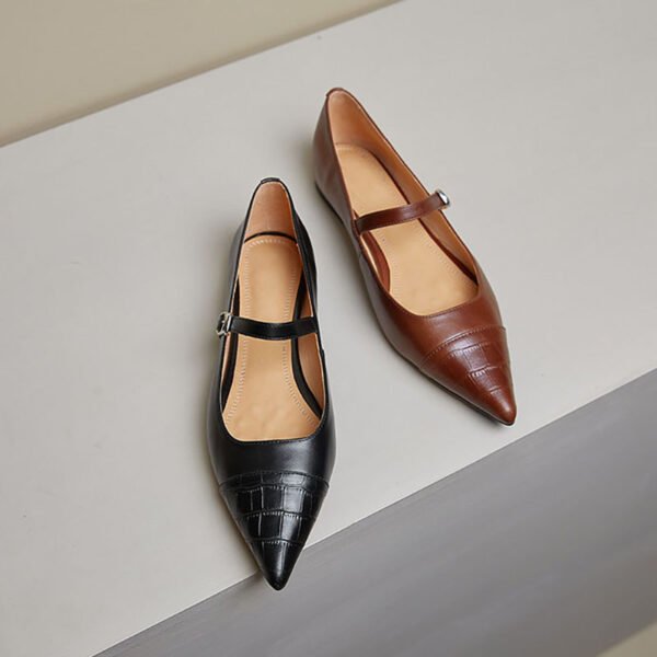 CHIKO Kulwa Pointy Toe Block Heels Mary Jane Flats - Image 2